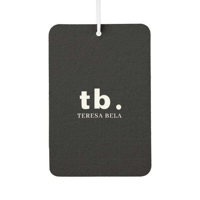 Ambientador Monogram Classic Elegant Minimal Black and White (Anverso)