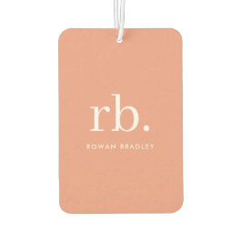 Ambientador Monograma Coral Peach Elegante Femenino Minimalist