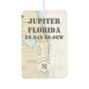 Ambientador Monograma de gráfico naumático de Júpiter Palm Bea
