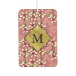 Ambientador Monograma de Navidades de Poinsettias Rojas y Copo