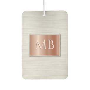 Ambientador Monograma DIY, Acero cepillado y Rosa Oro Metaliza