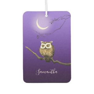 Ambientador Monograma Lechuza Nocturna Luz De La Luna Azul Fre