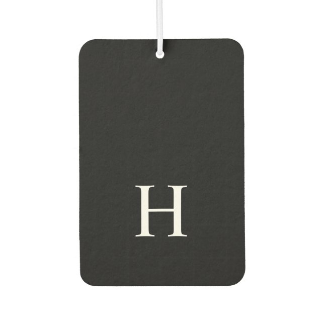 Ambientador Monograma Negro Personalizado (Anverso)