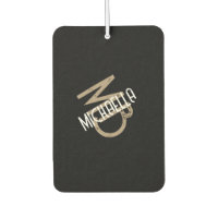 Monograma nombre personalizado de color blanco neg