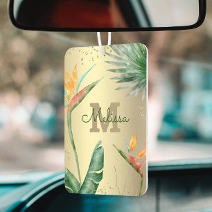 Ambientador Monograma Oro Follaje de Palma Tropical Floral Esc