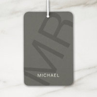 Monograma Personalizado Gris Moderno