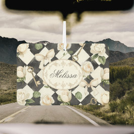 Ambientador Monograma Rosa Vintage Flores de diamante blanco n