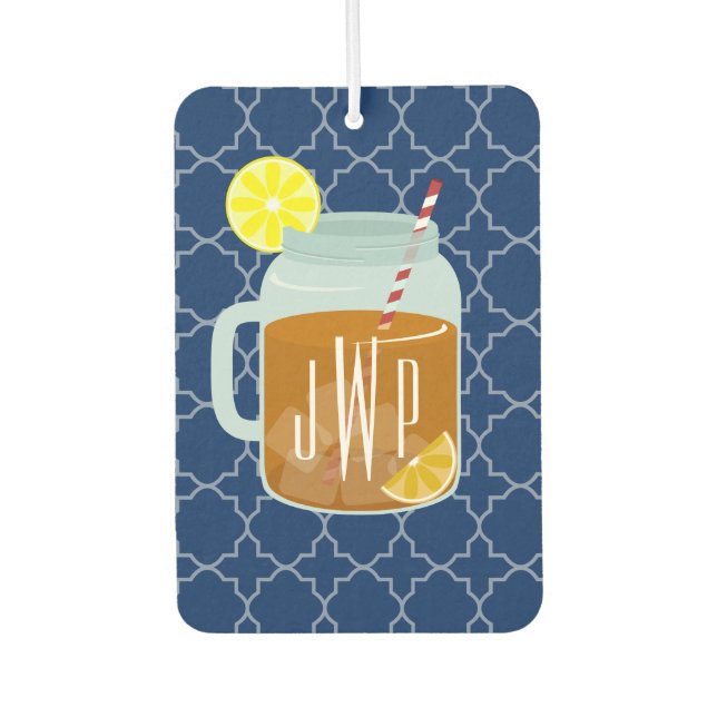Ambientador Monogrammed Mason Jar Sweet Tea - Cuatrefoil de la (Anverso)