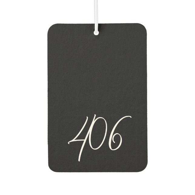 Ambientador Montana Black con código de área blanca (Anverso)