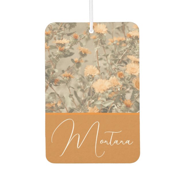 Ambientador Montana Burnt Naranja Wildflower Air Freshener (Anverso)