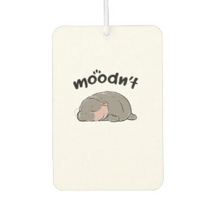 Ambientador Moodn't Sleep Funny Moo Deng Baby Pygmy Hippo Long