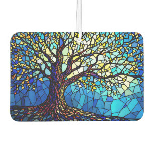 Ambientador Mosaico de Vidrio Roto del Árbol de la Vida