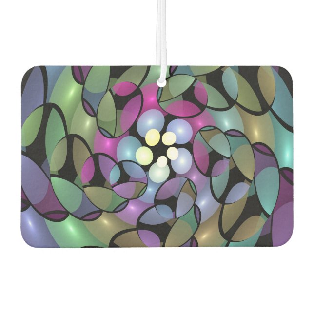 Ambientador Movimientos coloridos Resumen Arte Fractal Trippy (Anverso)