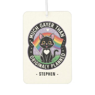 Ambientador Mucho Gayer - Gracioso gato negro lindo orgullo LG