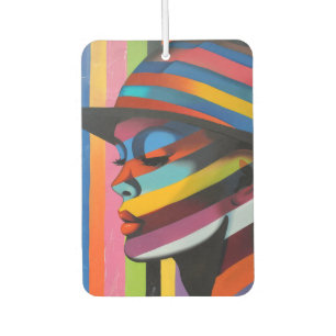 Ambientador Mujer con sombrero colorido 3 Silueta llamativa