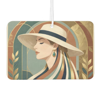 Ambientador Mujer con sombrero de sol art déco
