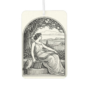 Ambientador Mujer de época Art Nouveau leyendo bajo un árbol
