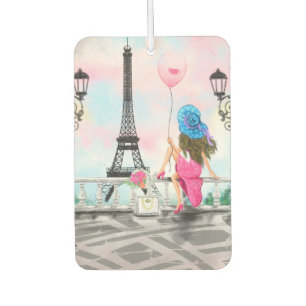 Ambientador Mujer En París Aire Freshener Torre Eiffel