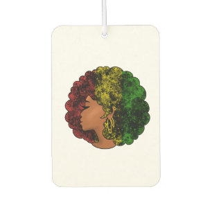 Ambientador Mujer negra rasta afro rojo amarillo verde