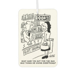 Ambientador Mujer pregunta en una librería