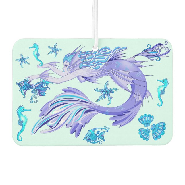 Ambientador Mystic Mermaid Fairy Purple Creple Ceramic Tile (Anverso)