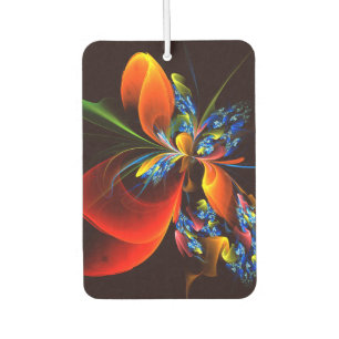 Ambientador Naranja azul Floral Moderno Resumen Patrón de arte