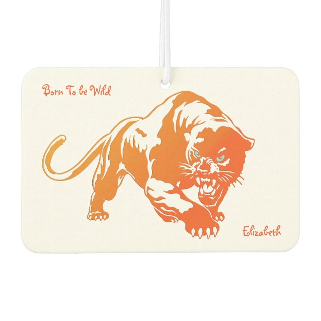 Ambientador Naranja enojado Transparente Tigre Air Freshener (Anverso)