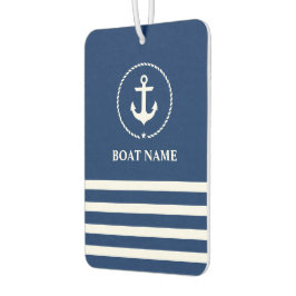 Ambientador Nautical Anchor Rope Striped Bot Name Blue