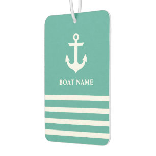 Ambientador Nautical Anchor Striped Bot Name Verde azulado