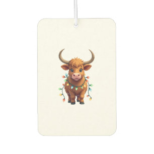 Ambientador Navidad Vintage Vaca Highland Lindo Reto Feriado