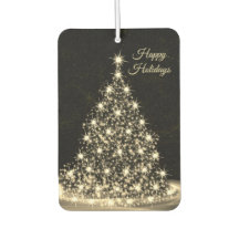 Navidades Auto Golden Shiny Tree Black