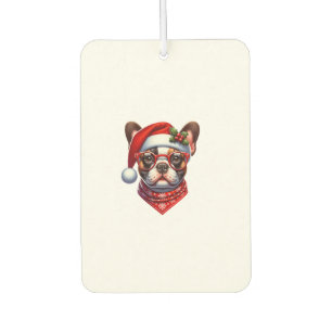 Ambientador Navidades Bulldog francés Santa Hat Frenchie Ugly