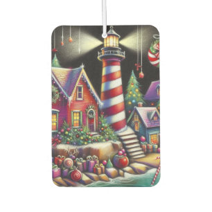 Ambientador Navidades caprichosos faro morado rosado rojo