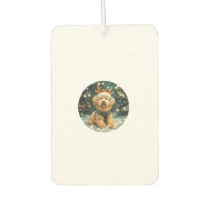 Ambientador Navidades Cavapoo Perro reno Santa Hat cúter Holi