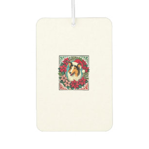 Ambientador Navidades Collie Dog Ilustracion Yule Collies 1