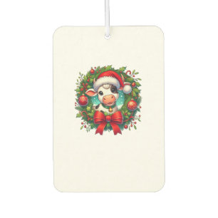 Ambientador Navidades Cow Santa Hat Xmas _1