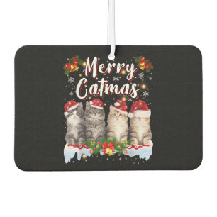 Ambientador Navidades de gato Santa Hat Graciosa Feliz Navidad