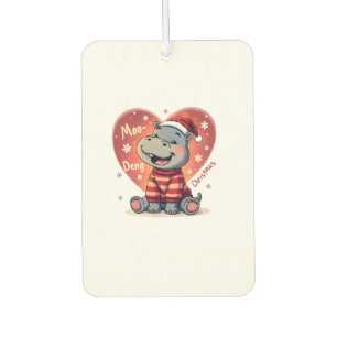 Ambientador Navidades de Moo-Deng Nieve Personalizado feriado