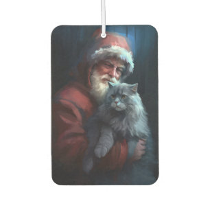 Ambientador Navidades festivos del gato azul ruso Santa Claus
