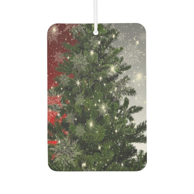 Ambientador Navidades Fiesta Green Tree Red Silver Snowflakes (Anverso)
