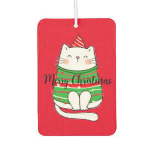 Ambientador Navidades gatitos vacaciones cómico simple clásico