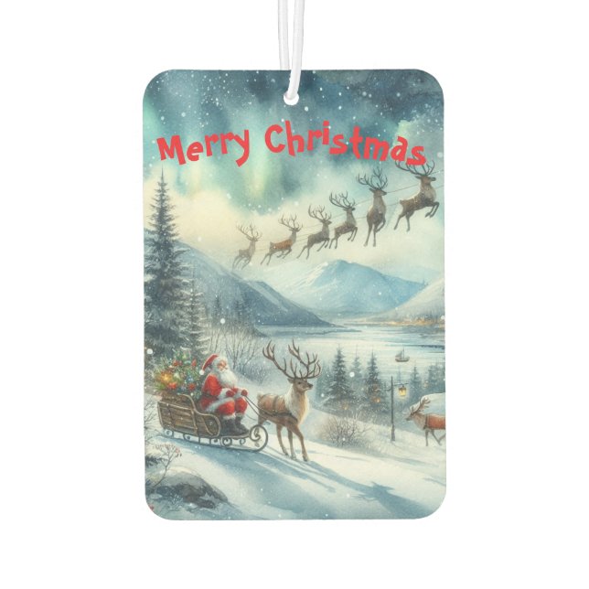 Ambientador Navidades Santa con renos (Reverso)