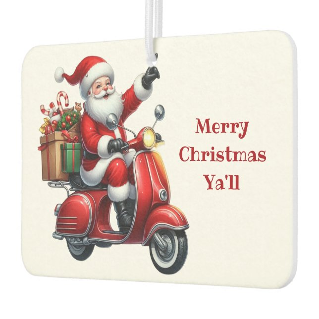 Ambientador Navidades Santa En Un Scooter (Izquierda)