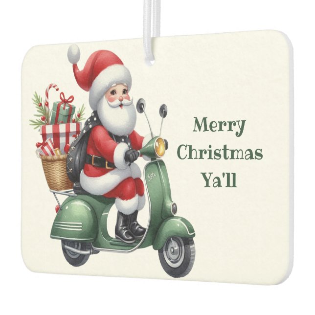 Ambientador Navidades Santa En Un Scooter (Izquierda)