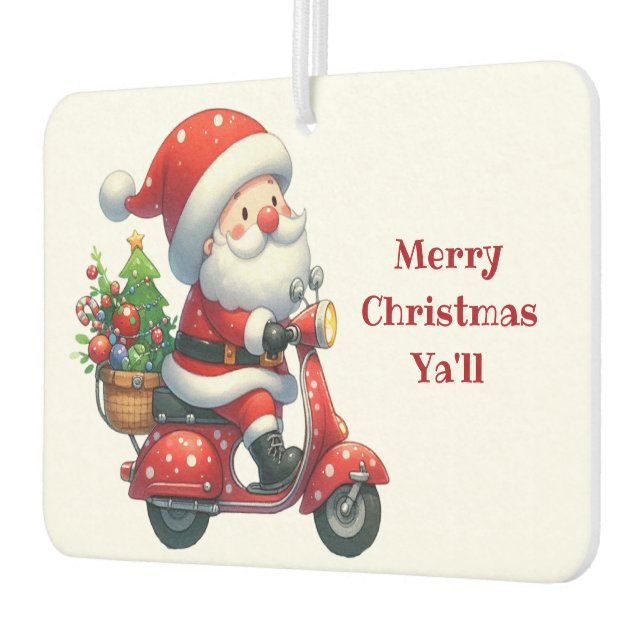 Ambientador Navidades Santa En Un Scooter (Izquierda)