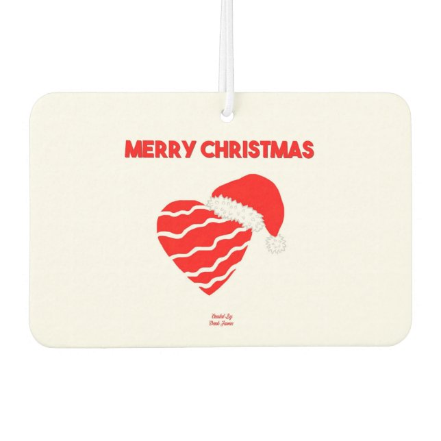 Ambientador Navidades Santa Heart Rectangle Air Freshener (Anverso)
