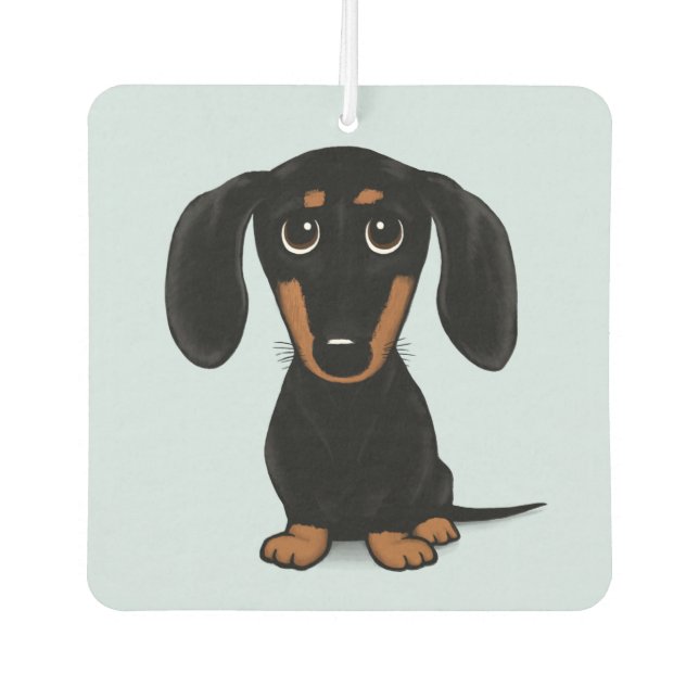 Ambientador Negro y Tan Dachshund | Perro Personalizado Wiener (Anverso)