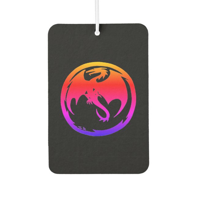 Ambientador Neon Dragon paravientos de aire negro para coches (Anverso)