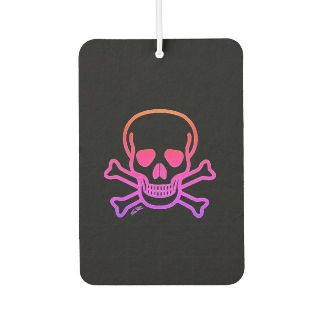 Ambientador Neon Skull black car air freshener (Anverso)