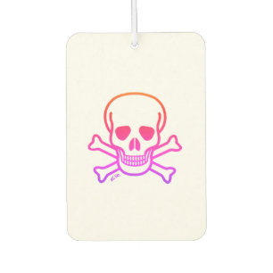 Ambientador Neon Skull white car air freshener